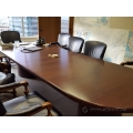 Mahogany 12' Racetrack Board Room Conference Table